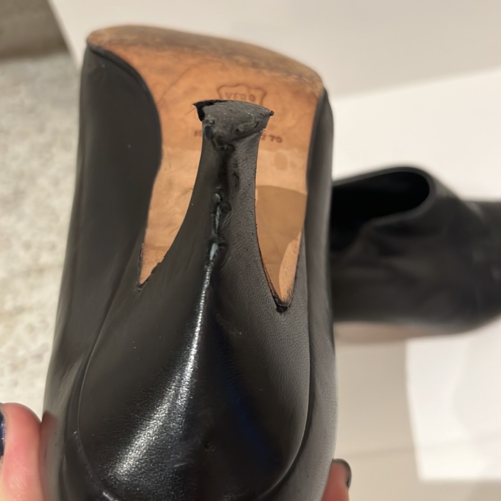 Via Spiga Black Leather Booties - Picture 6 of 12